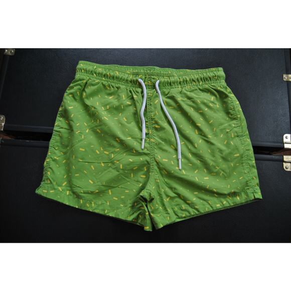 Aquary Medium Green w/ Yellow Spec Pattern & Pockets Swimwear - Picture 1 of 7